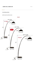 Lampe sur pied LED moderne minimaliste nordique, design luxueux personnalisable avec base E27, montage facile pour salon