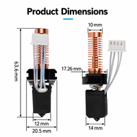 Pièces d'imprimante 3D en gros : Hotend à dégagement rapide, buse en acier trempé de 0,4 mm, tête d'impression à haut débit pour Flashforge AD5M Pro 1,75 mm