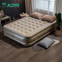 Matelas Gonflable Extérieur Portable Air Matelas épaissi Flocage Lit Camping Ménage Matelas Gonflables Air Sofa