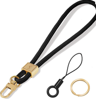Dragonne de poignet personnalisée pour téléphone portable, cordon de 20 cm pour clés, porte-badge, porte-carte d'identité, portefeuille, étui pour écouteurs avec emballage OPP