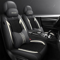 Sarung Jok Mobil Kulit Sutra Es Berkualitas Tinggi Bernapas Warna Coklat Desain Menarik Universal Fit Aksesoris Interior CRV