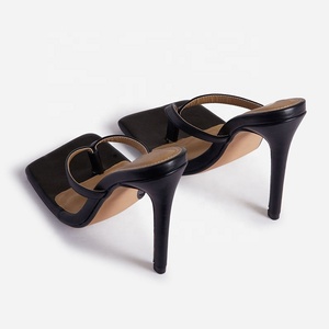 Women Outdoor Height Increasing Snake Print Stiletto High Heel Thong Flip Flops Square Toe Summer Sandals - Product Image 2