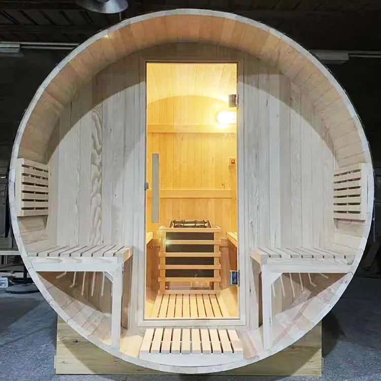 Sauna russa a vapore per Sauna a botte di cedro per 6 persone su misura a basso prezzo