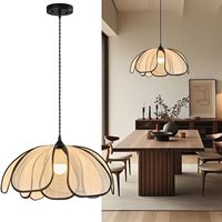 Lustre bohème en verre tissé à la main, LED E12, grand luminaire suspendu pour couloir, entrée, îlot de cuisine, salle à manger