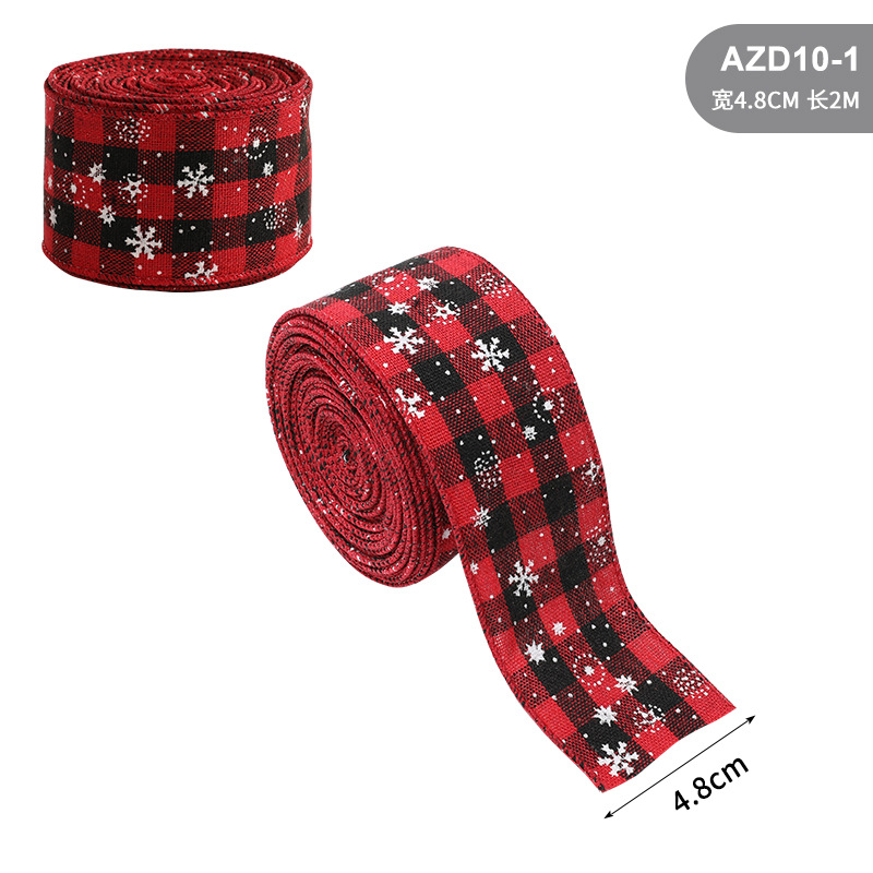 Red-and-Black Checkered Snowflakes 4.8cm (2m)