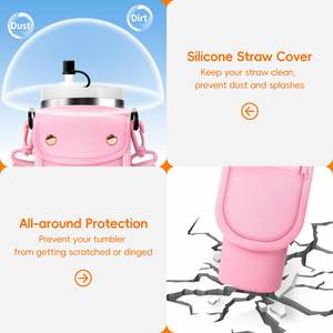 Bolsa Portabotellas con Bolsillo para Teléfono para Termos Stanley de 40/30 oz, Funda Aislante de Neopreno con 2 Bolsillos - Product Image 3