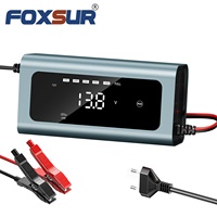 Chargeur de batterie intelligent FOXSUR FBC1206L en alliage d'aluminium 12V6A pour voiture et moto, désulfateur à impulsions, chargeur de réparation automatique