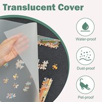 Table de puzzle en bois pour enfants avec 4 tiroirs de rangement et couvercle anti-poussière, support inclinable réglable, planche de puzzle portable avec surface en feutre