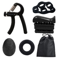 Ensemble de 5 anneaux/boules en silicone pour l'entraînement professionnel de la force de préhension et la rééducation des mains