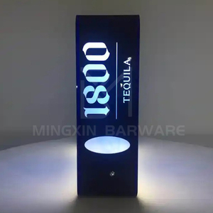 MingXin Barware Forma cuadrada hueco Una botella Portador LED botella glorificador Presentador - Product Image 4