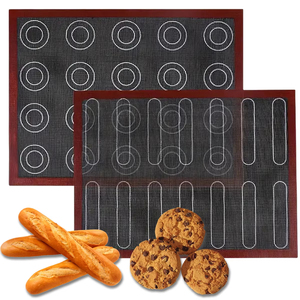 Perforated Food Grade Silicone Baking Mat Two-Sided <b>Puff</b> Patterns Reusable Non-Stick Oven Liner Eco-Friendly Dishwasher Safe for - Product Image 1