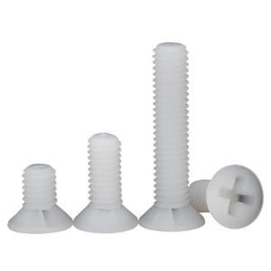Vis à tête fraisée en plastique de haute qualité à prix d'usine M2 M3 M4 M5 M6, vis plates en nylon blanc - Product Image 5
