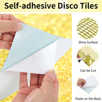 30631-2 Or Disco Miroir Feuille Adhésive Artisanat Auto-Adhésif 600 Pièces Carré Mosaïque Verre Miroir Carreaux