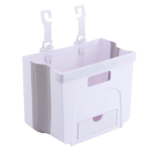 ถังขยะในรถแบบพับได้กล่องเก็บของถังขยะทรงสี่เหลี่ยมใช้แขวนวัสดุ PP - Product Image 5