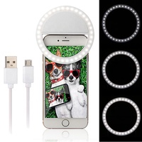 OEM LOGO MINI Selfie Ring Licht clip Wiederauf ladbare Mini-LED-Telefon Einfüll licht LED-Blitz lampe Mini luz selfie para telemovel