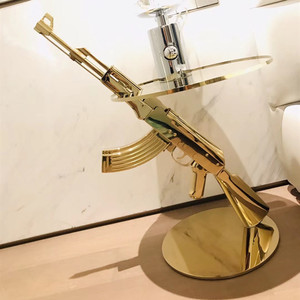 Customization Villa <strong>Lounge</strong> Furniture Stainless Steel Creativity Ak 47 Coffee <strong>Table</strong> Round Coffee <strong>Side</strong> <strong>Tables</strong> - Product Image 2