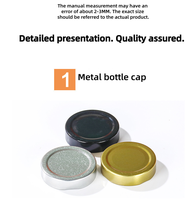 Emballage de pot de bouteille rond grands pots ronds clairs en verre avec couvercles noirs pour le stockage pot de miel alimentaire pour emballage alimentaire en conserve