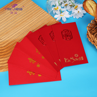 Herstellung von individuellen roten Umschlägen mit Goldprägung für das chinesische Neujahr, Hongbao, Hari Raya Ang Pow, Glücksgeld, roter Umschlag