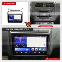 Aijia - Écran tactile universel - Stéréo - Cadre audio pour voiture Android - Pour VW POLO 2011-2016 - Lecteur DVD radio 9/7 pouces - Carplay sans fil