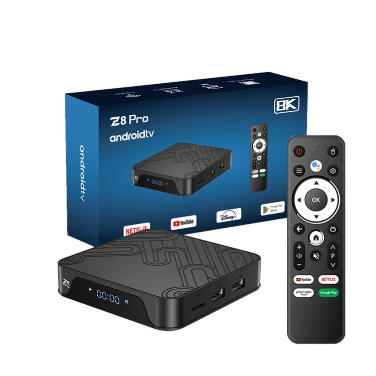 جهاز تلفزيون Z8 PRO ATV جديد 4K أندرويد 12 4 جيجابايت 32 جيجابايت H618 رباعي النواة/5G جهاز تلفزيون ذكي واي فاي مزدوج