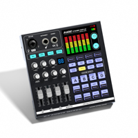 Kartu Suara Mixer Rekaman Musik Studio Langsung SN800 Portabel dengan Peredam Kebisingan, Dukungan Perangkat Ganda untuk PC & Ponsel
