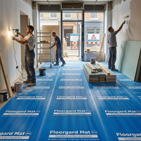 Film de protection temporaire pour sols, auto-adhésif, imperméable, pour carrelage, parquet et stratifié pendant la construction
