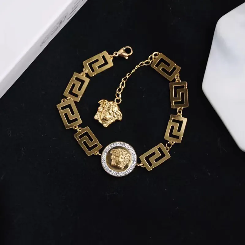 Nuovo arrivo placcato oro 18 carati di lusso in acciaio inossidabile gioielli di design marche famose bracciali gioielli per le donne