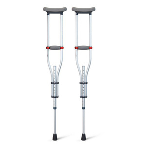 Underarm <b>Crutch</b> Aluminum Alloy Adjustable Height Anti-Slip Lightweight Rehabilitation Support <b>Walking</b> Aid - Product Image 2