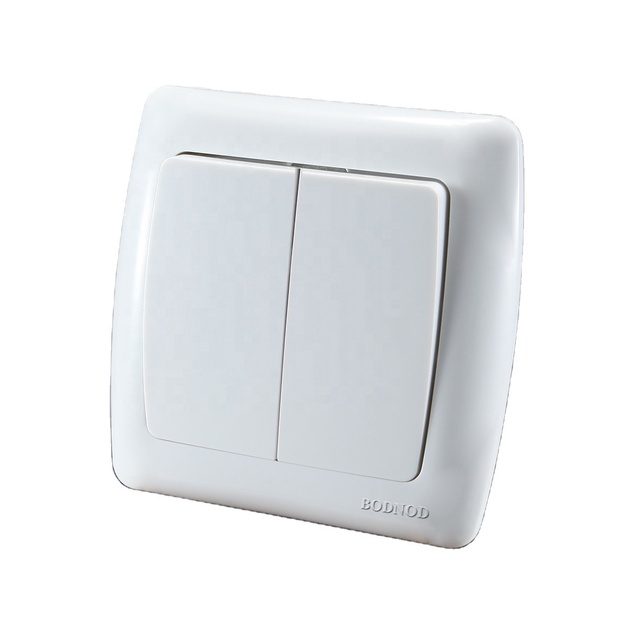 EU Electrical Switches 2 Gang 1 Way Wall Switch SZ-02