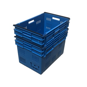Sac de <span class=keywords><strong>livraison</strong></span> avec poignées ergonomiques en plastique maillé, boîtes de rangement réutilisables et personnalisables - Écologiques et durables - Product Image 4