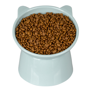 ชามพลาสติกทรงเฉียงพร้อมหูสำหรับแมวปกป้องคอสีชมพูสีเขียวสีฟ้า - Product Image 4