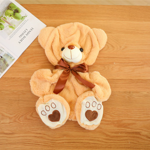 Schattige ongevulde pluche teddyberen pop met zachte leren huid, knuffelberen, zacht speelgoed, beren speelgoed cadeau's - Product Image 5