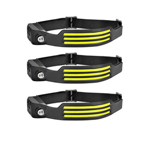 Lampe frontale à capteur COB rechargeable 1200mAh, lumière LED pour la course à pied - Product Image 4