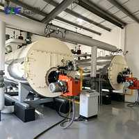 Chaudière à vapeur à gaz naturel de 2 tonnes/h, à tubes de fumée, automatique avec PLC, pour la transformation alimentaire et la production laitière