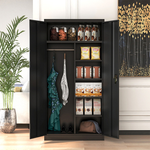 Armario de 2 Puertas de Acero para Vestuario Comercial, Mueble de Almacenamiento Metálico - Product Image 1