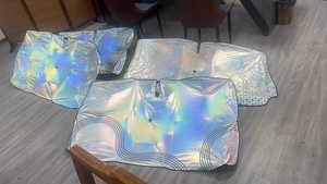 Logo Tùy Chỉnh Xe Cửa Sổ Che Nắng Bìa Có Thể Gập Lại Laser Dày Và Xoay UV Phía Trước Kính Chắn Gió Xe Dù Để Che Nắng Ô - Product Image 2