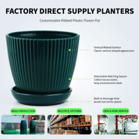 Joli petit pot de fleurs circulaire moderne en PP avec trous de drainage, durable, capacité de 0,61 L, pour la maison, le bureau, la terrasse et les plantes succulentes