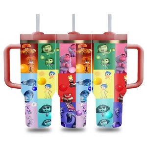 Factory Wholesale Custom Large Capacity Cartoon Tumbler Vacuum Insulated Water Bottle Outdoor Travel Camp Car Thermal Cup - Product Image 5