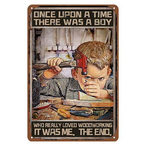 Affiches <span class=keywords><strong>de</strong></span> motivation vintage Signes en métal Yogic Mountain Climbing Carpenter Gardening Baking & Fishing Posters-à suspendre - Product Image 2