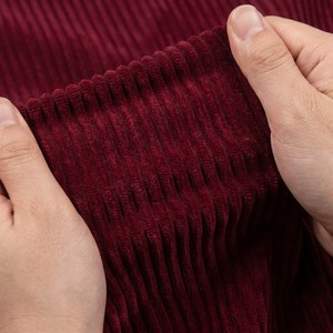Jaqueta Moletom Infantil Unissex Jiaxing Vermelho Vinho Liso Tingido em Tecido de Veludo Cotelê de Algodão 18 Wales Fio Penteado Pesado <span class=keywords><strong>Anti</strong></span>-Desgaste - Product Image 2