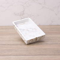 Décor moderne en résine blanche et marbre de luxe pour toilettes, salle de bain, accessoires de salle de bain, organisateur pour maison, hôtel