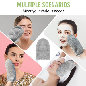 Tampons démaquillants en fibre de <span class=keywords><strong>bambou</strong></span> en <span class=keywords><strong>microfibre</strong></span> à séchage rapide <span class=keywords><strong>gant</strong></span> de nettoyage du visage tissé - Product Image 6