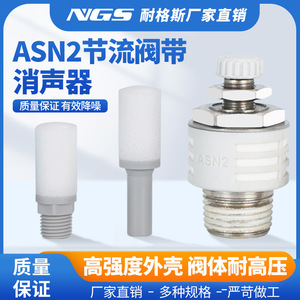 Silencieux de régulation en résine NGS ASN2-M5 6,35 mm 1/4 po, vanne de régulation manuelle pour gaz - Product Image 5