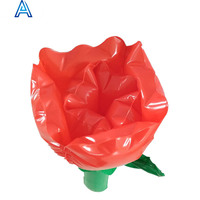 Modèle de rose gonflable en PVC durable de haute qualité, réaliste, pour la publicité, les cadeaux promotionnels, la décoration et les jouets.