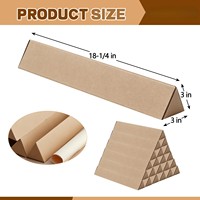 Tubes d'expédition triangulaires en carton ondulé brun pour la protection, l'expédition, l'envoi postal et le stockage