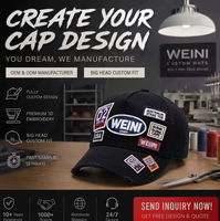 Cappello da Baseball Vintage Nero con Effetto Invecchiato, Multi Patch, Ricamo 3D, Cotone Strappato, Regolabile, Casual, per Uso Quotidiano e Street Style