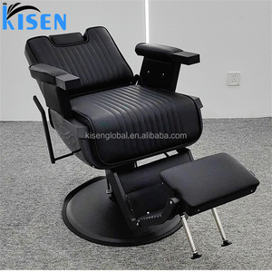 Luxury Professional Barbershop Salon Synthetic Leather Vintage Heavy Duty Hydraulic Pump Eco-friendly <b>Adjustable</b> Reclining - Product Image 3