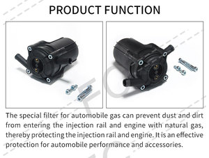 Filtre à gaz GPL/GNC 360 pour produits autogaziers FC Autogas, filtre à carburant automobile GPL/GNC 12mm 14mm - Product Image 2