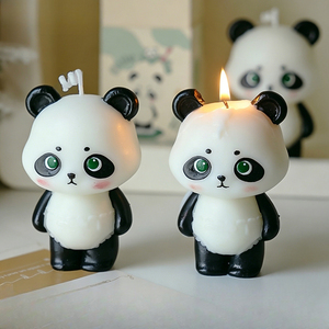 Cute Panda Shaped Scented <b>Candles</b> Black White Animal Soy Wax <b>Candles</b> for Birthday Party Home Decor Gifts - Product Image 1