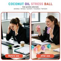Balle anti-stress souple à montée lente en maltose, texture transparente effet chewing-gum, jouet unisexe